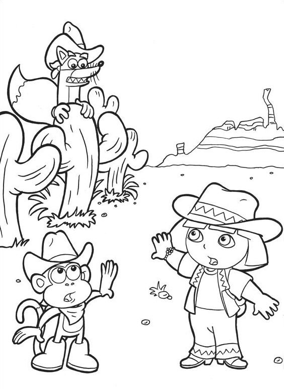 Dibujo de Dora la exploradora para colorear