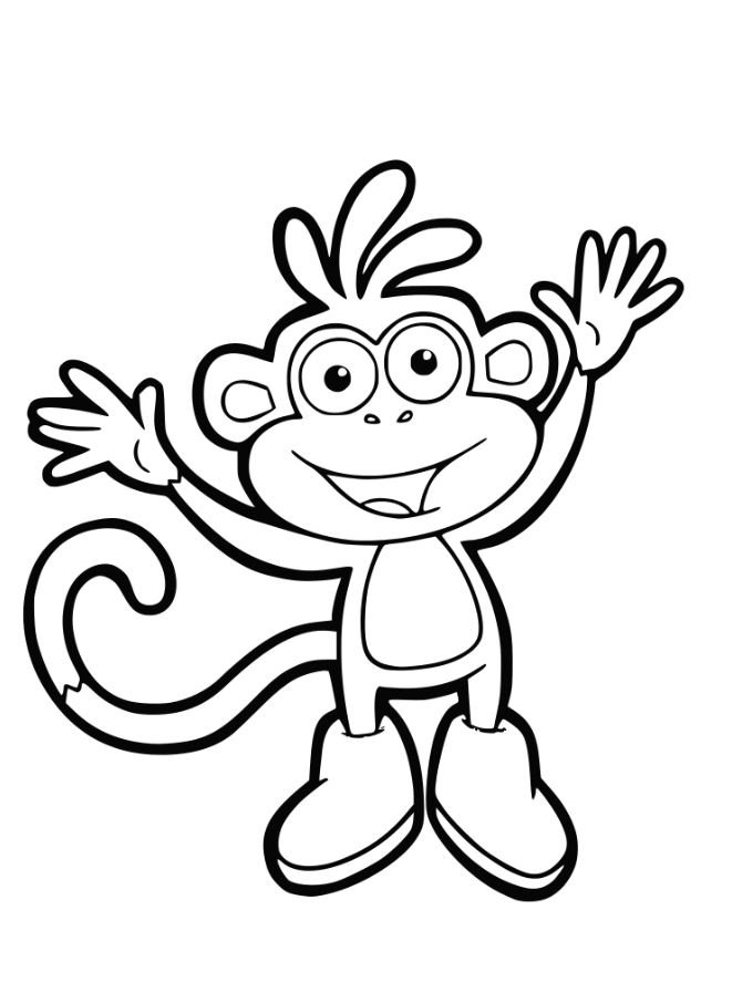 Botas de Dora la exploradora para colorear