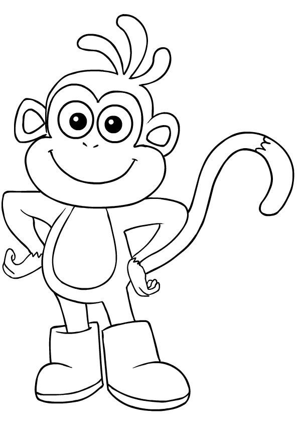 Botas de Dora la exploradora para colorear