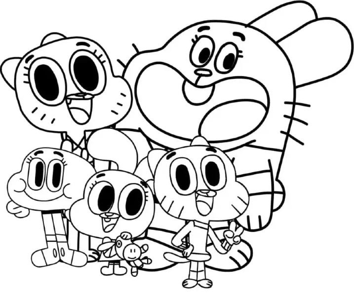 Dibujo del asombroso mundo de Gumball para colorear