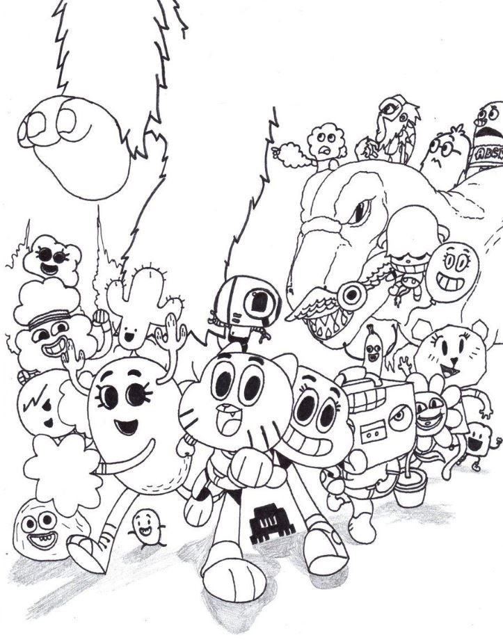 Dibujo del asombroso mundo de Gumball para colorear