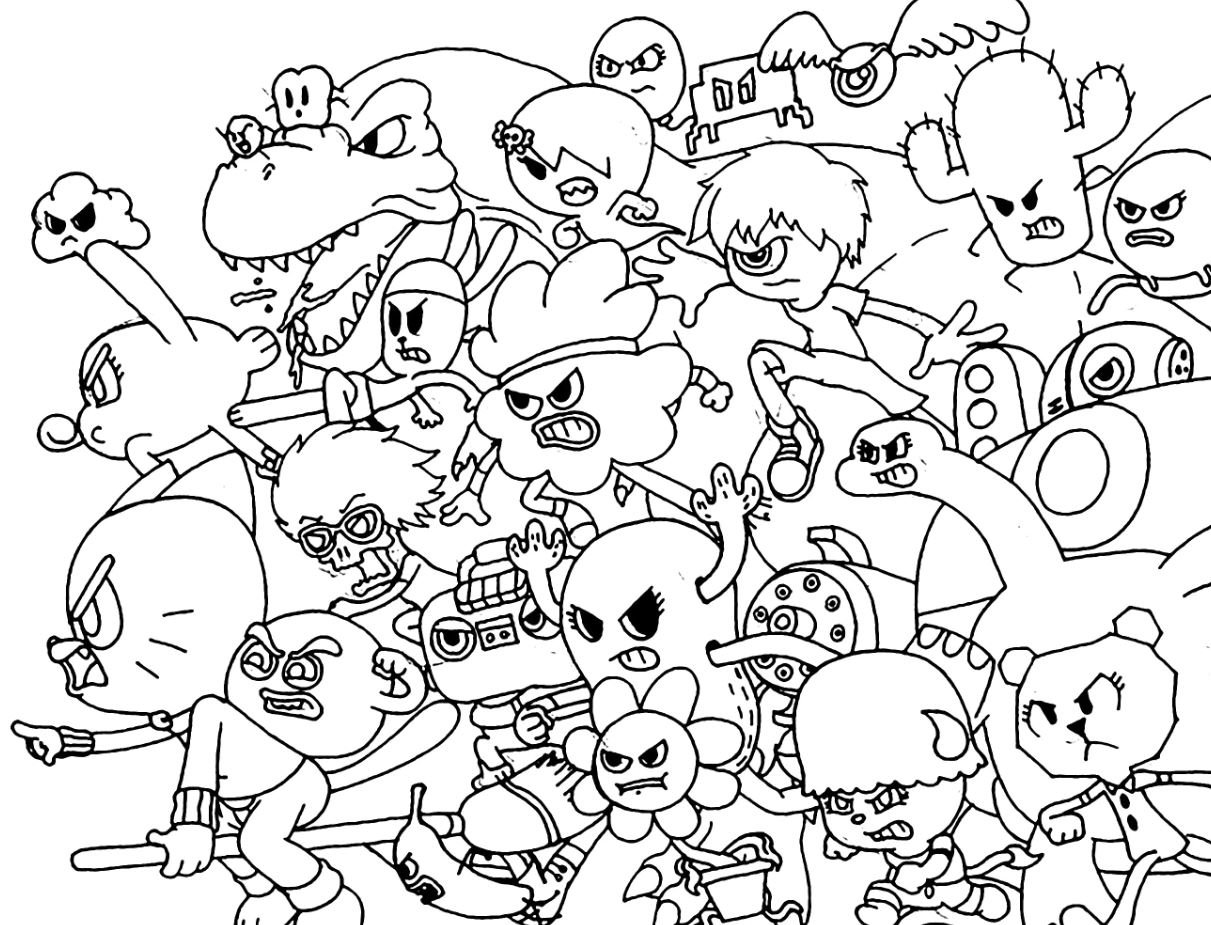 Dibujo del asombroso mundo de Gumball para colorear