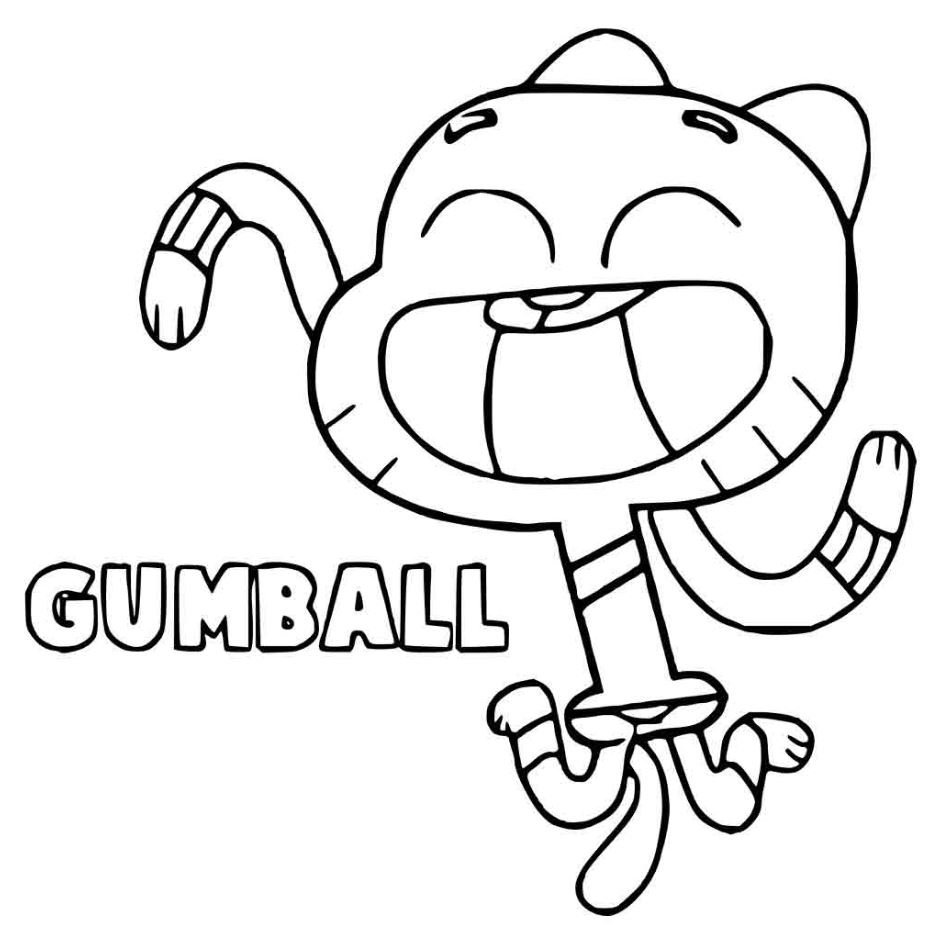 Dibujo del asombroso mundo de Gumball para colorear