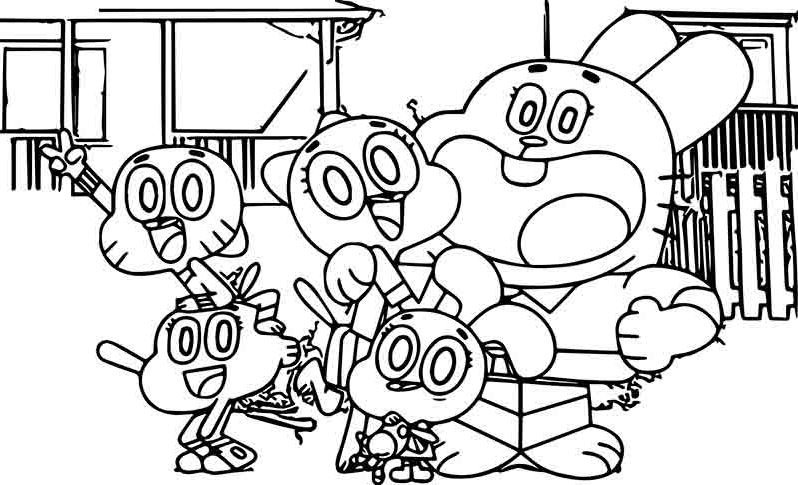Dibujo del asombroso mundo de Gumball para colorear