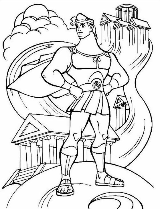 Dibujo de Hércules para colorear