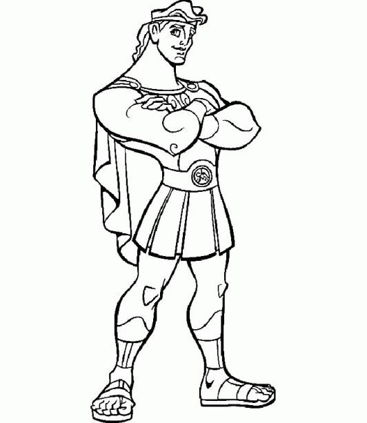 Dibujo de Hércules para colorear