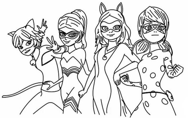 Las aventuras de Ladybug para colorear