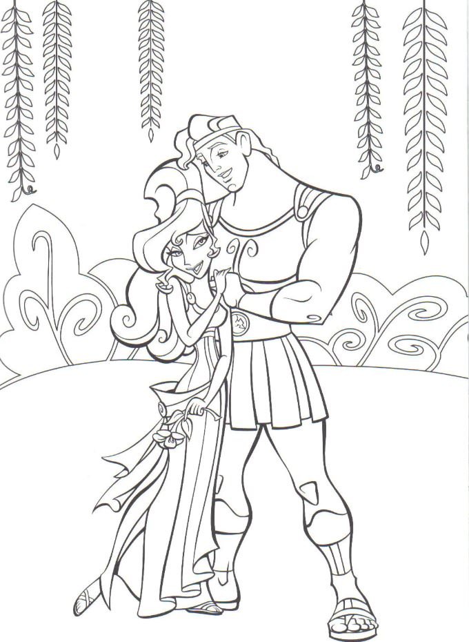 Dibujo de Hércules para colorear