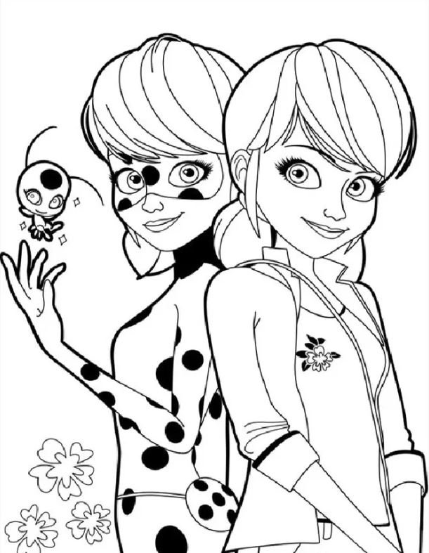 Las aventuras de Ladybug para colorear