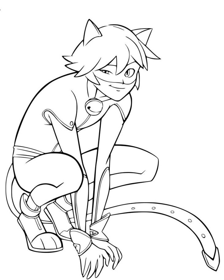 Dibujo de Cat noir para colorear