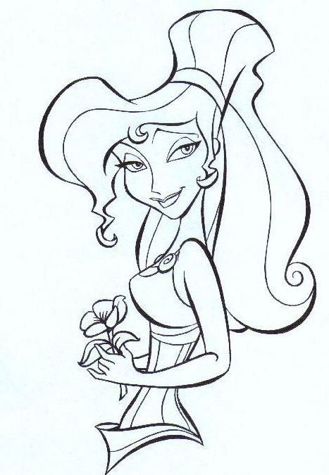 Dibujo de Megara para colorear