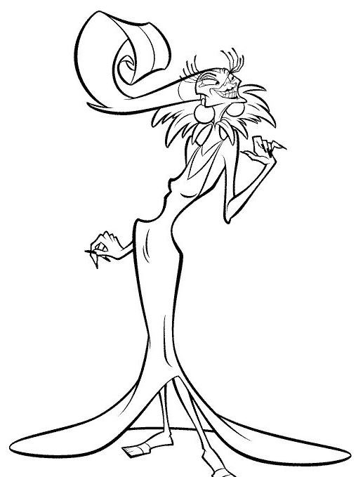 Dibujo de Yzma para colorear