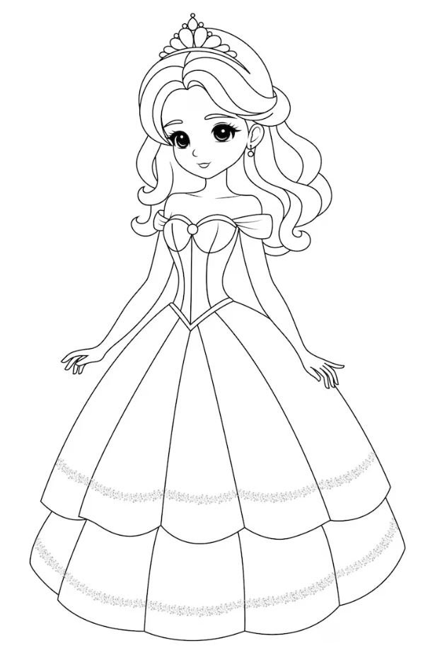 Dibujo de Barbie Kawaii para colorear