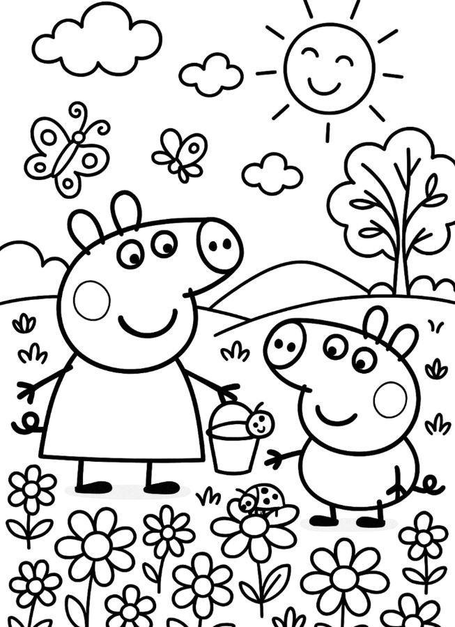Dibujo de Peppa pig para colorear