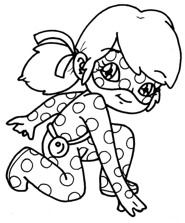 Dibujo de Ladybug fácil para colorear