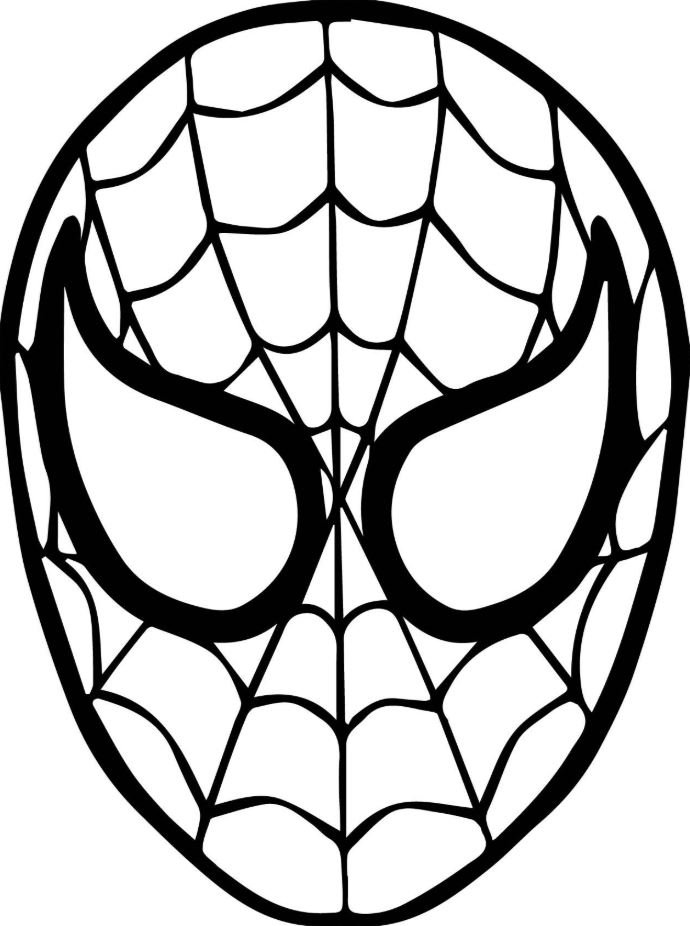 Dibujo de Spiderman fácil para colorear