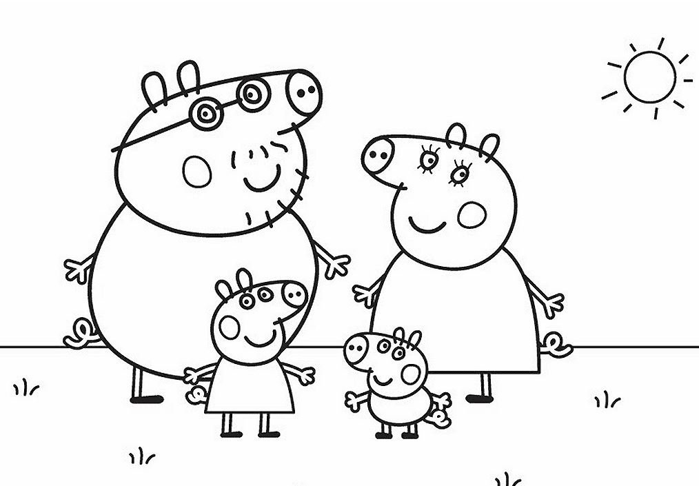 Dibujo de Peppa pig para colorear