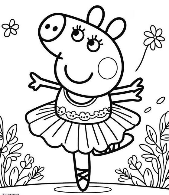 Dibujo de Peppa pig para colorear