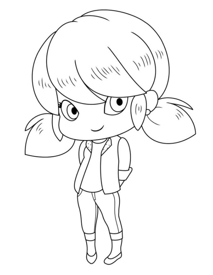 Dibujo de Ladybug fácil para colorear