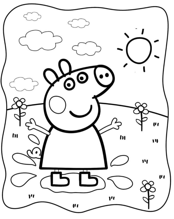 Dibujo de Peppa pig para colorear