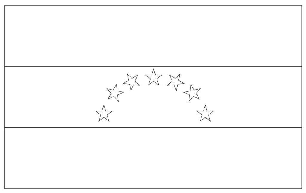 Bandera de Venezuela para colorear