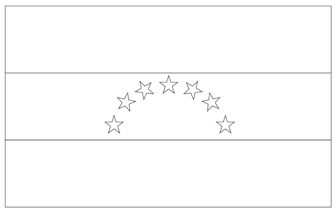 Bandera de Venezuela para colorear