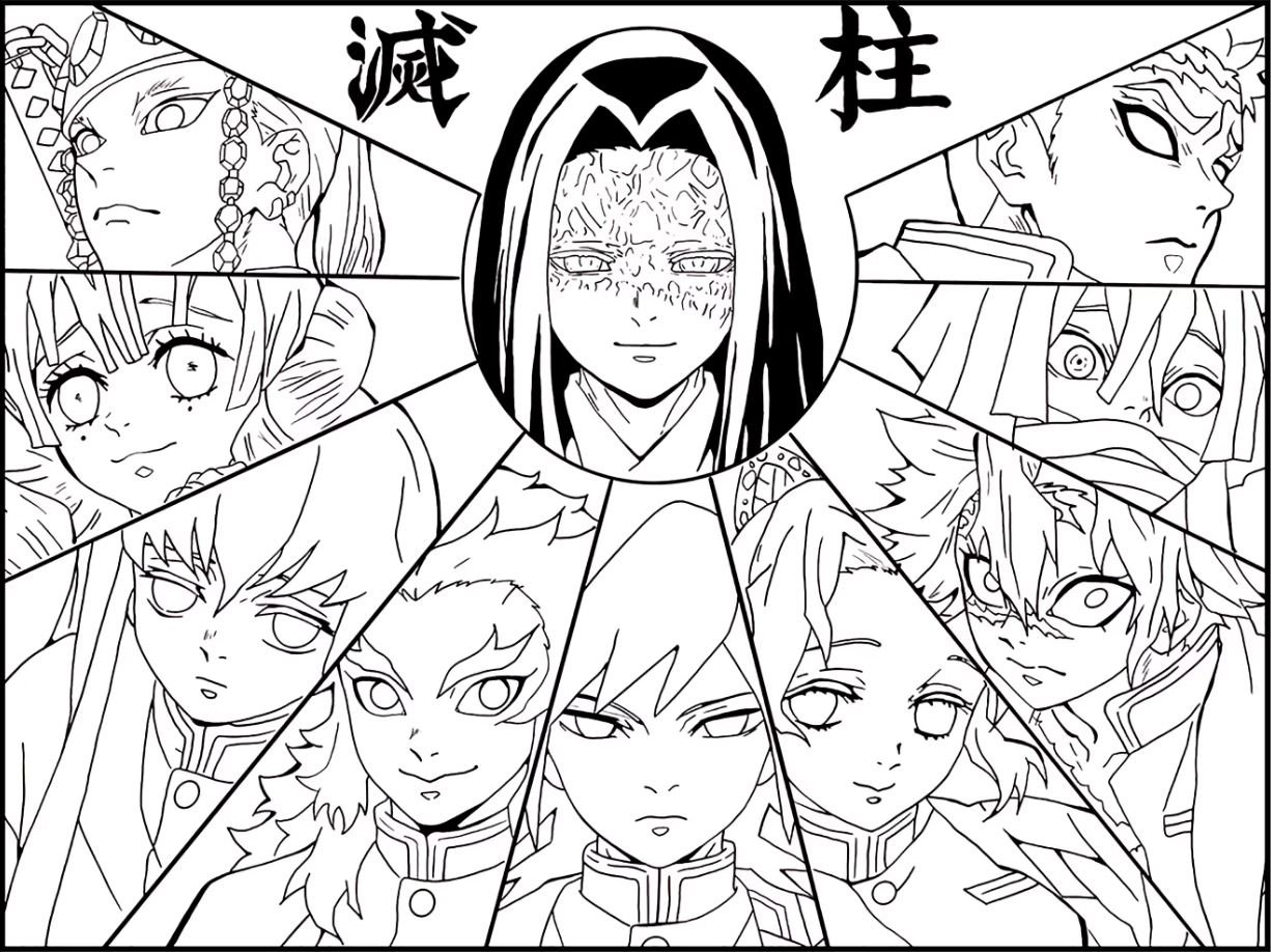 Dibujo de Demon Slayer para colorear