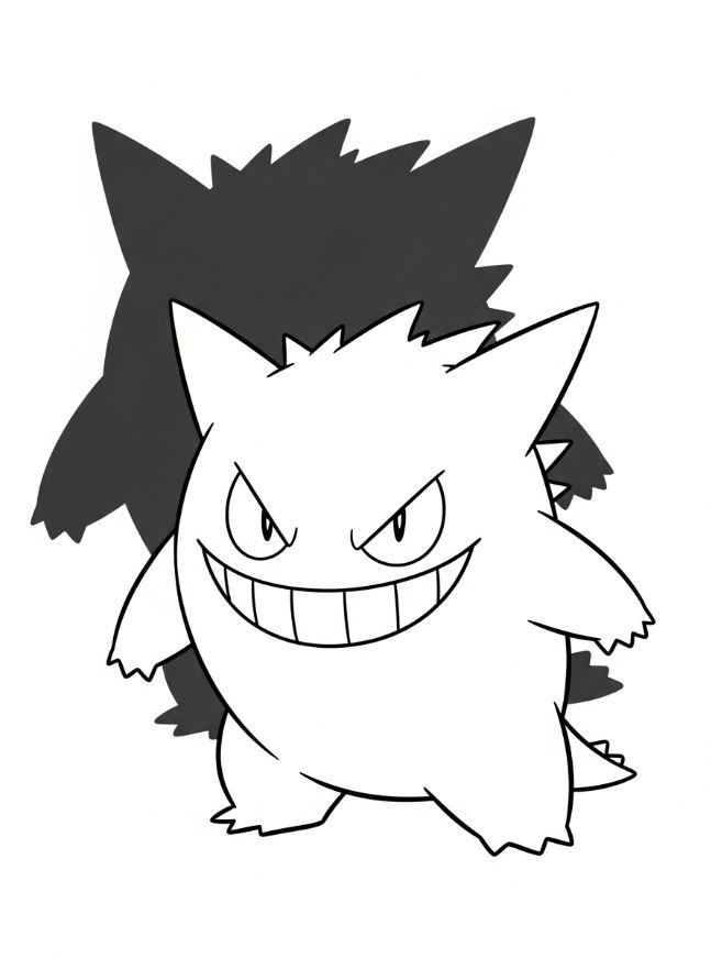 Dibujo de Gengar para colorear