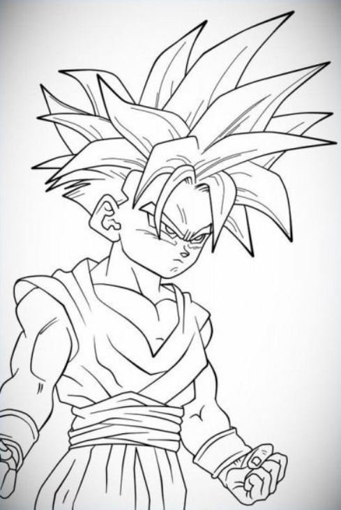 Dibujo de Gohan para colorear