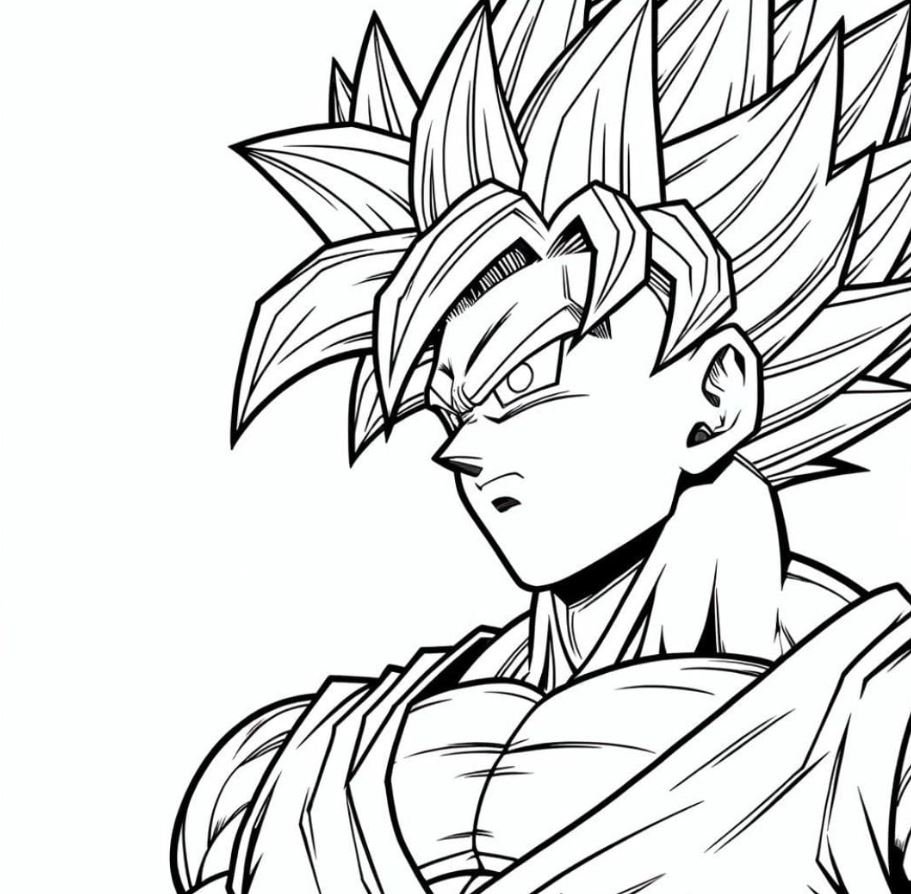 Dibujo de Goku Super Saiyan 1