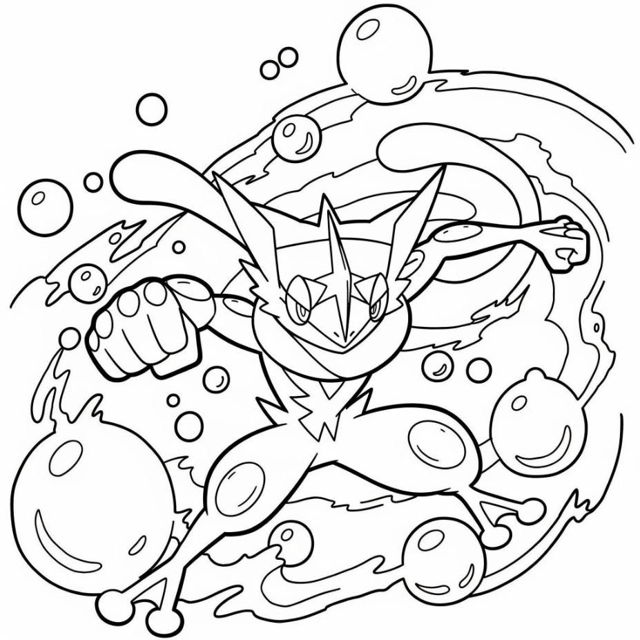 Dibujo de Greninja para colorear