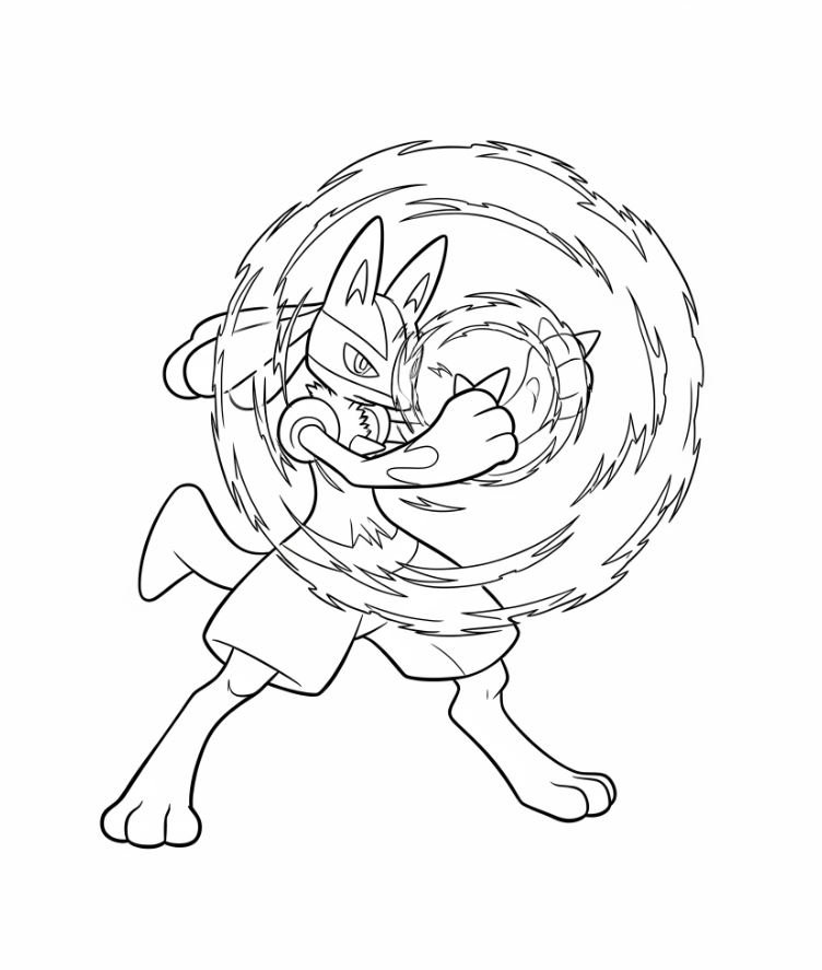 Dibujo de Lucario para colorear