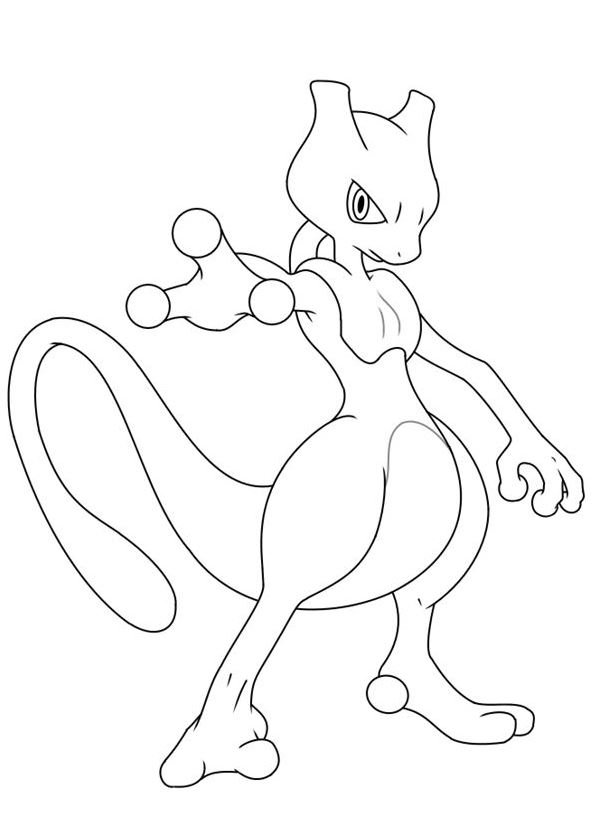Dibujo de Mewtwo para colorear