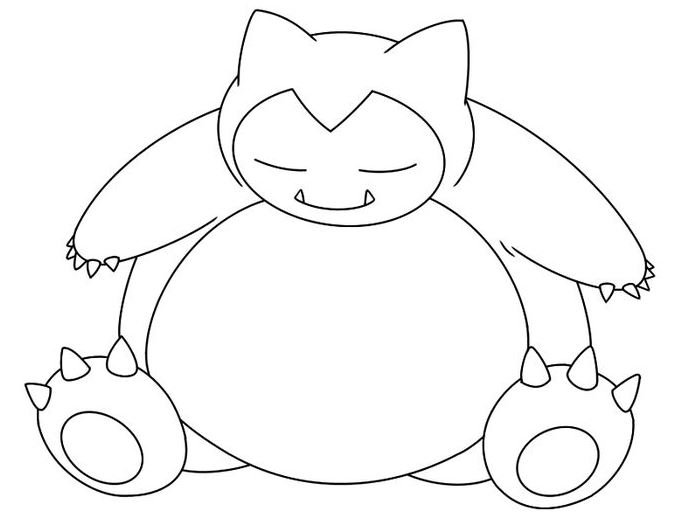 Dibujo de Snorlax para colorear