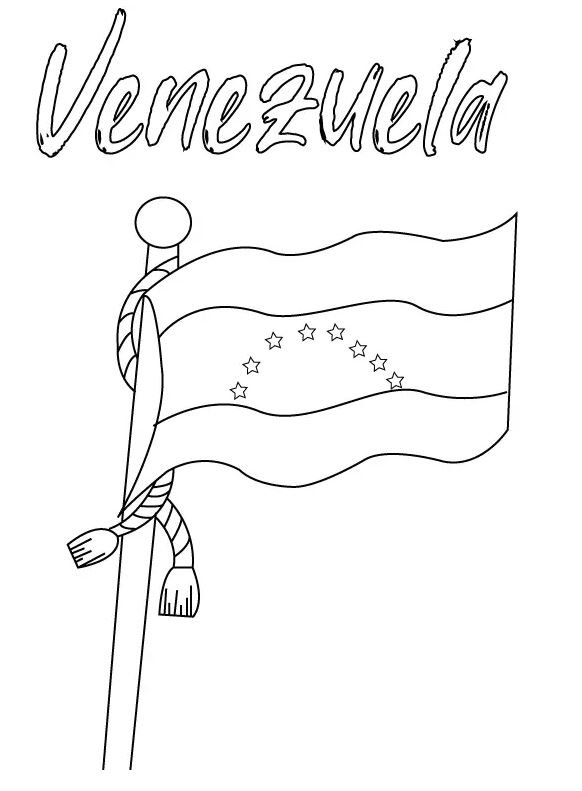 Bandera de Venezuela para colorear