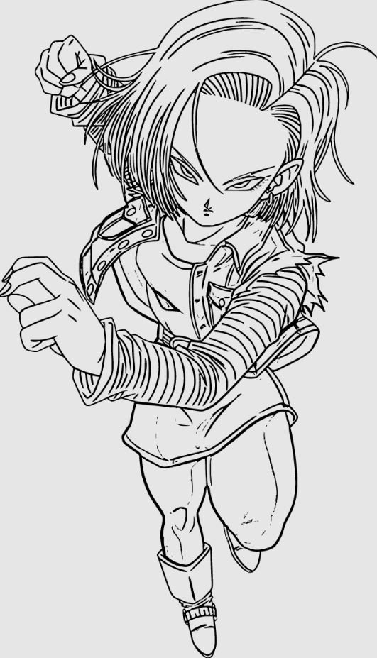 Dibujo de Androide 18 para colorear