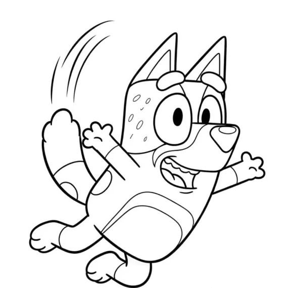 Dibujo de Bluey facil para colorear