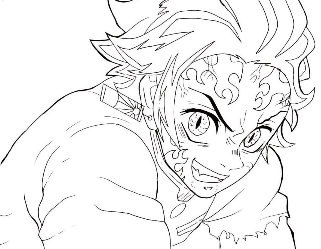 Dibujo de Demon Slayer para colorear