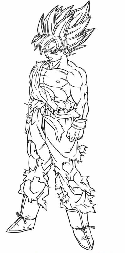 Dibujo de Goku Super Saiyan 1