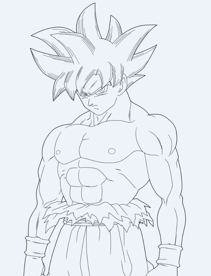 Dibujo de Goku Ultra Instinto para colorear