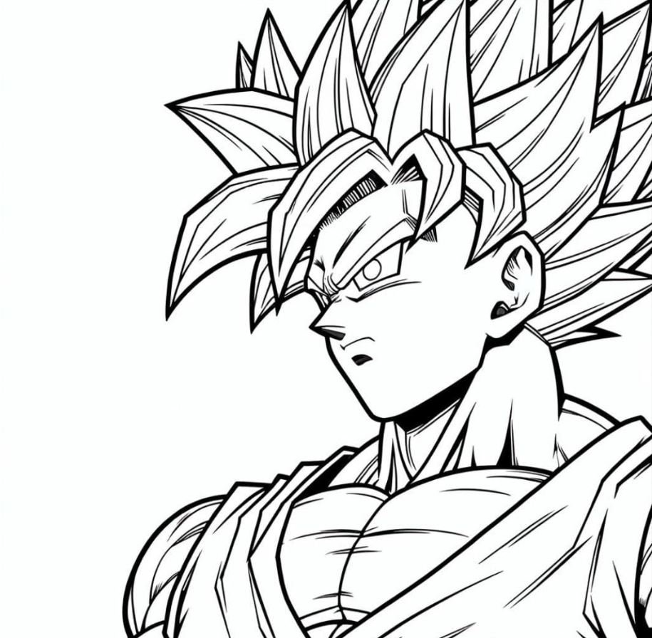 Dibujo de Goku para colorear