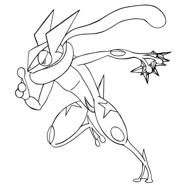 Dibujo de Greninja para colorear