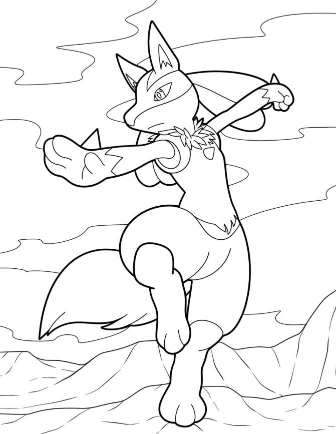 Dibujo de Lucario para colorear