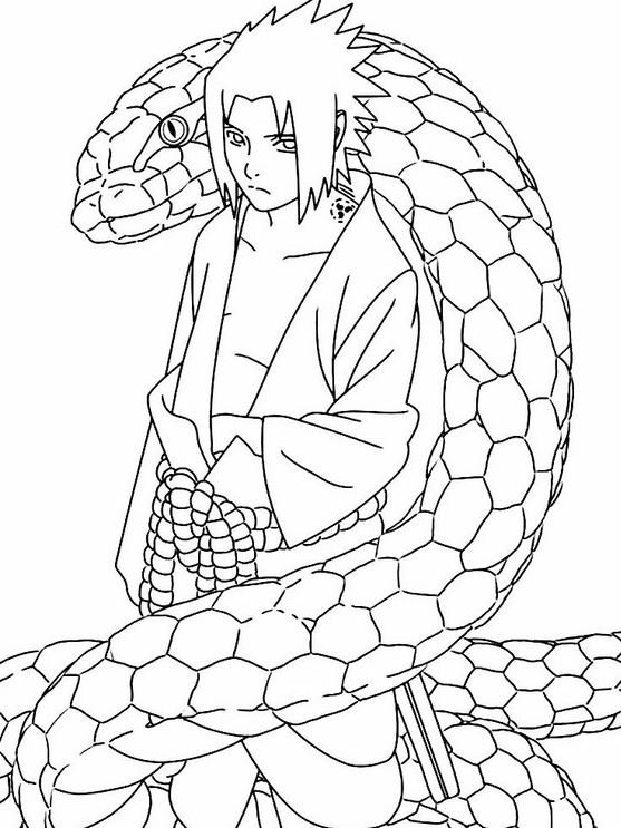 Dibujo de Sasuke para colorear