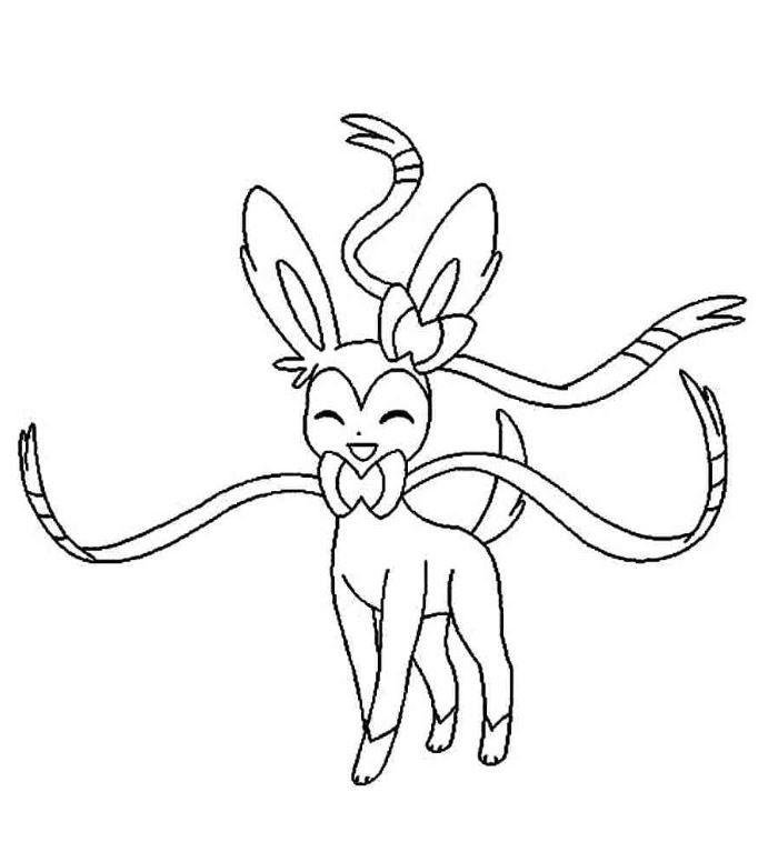 Dibujo de Sylveon para colorear