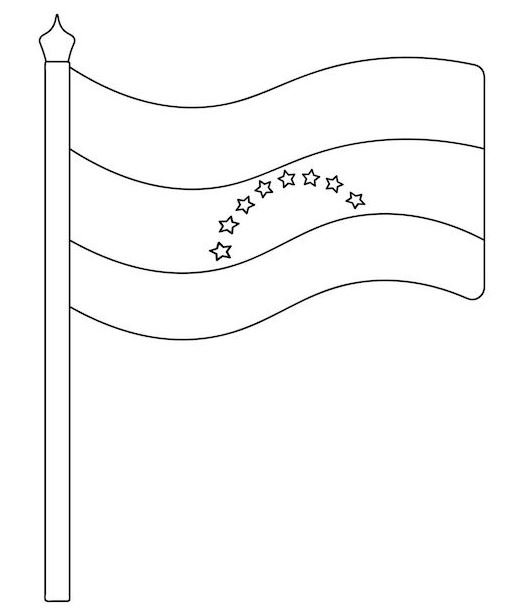 Bandera de Venezuela para colorear