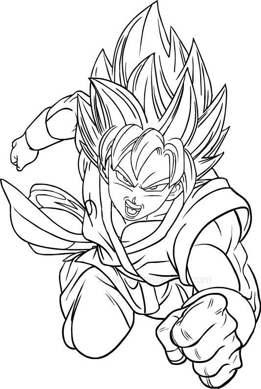 Dibujo de Dragon Ball Super para colorear