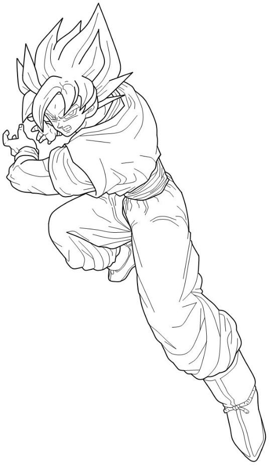 Dibujo de Goku Super Saiyan 1