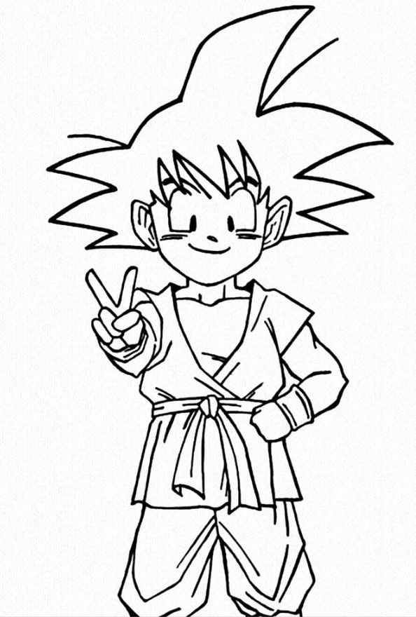 Dibujo de Goku para colorear
