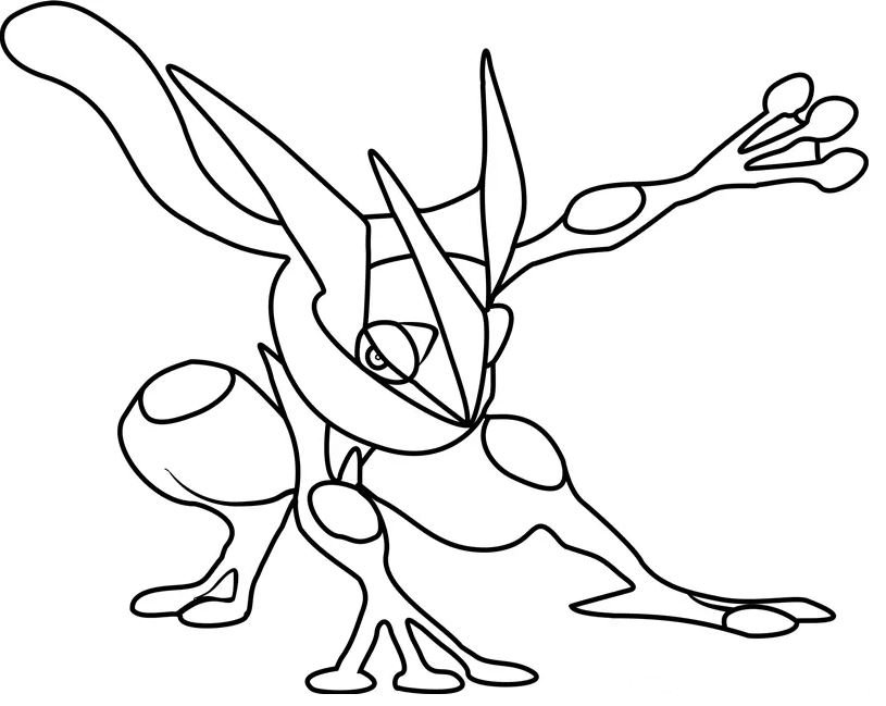 Dibujo de Greninja para colorear